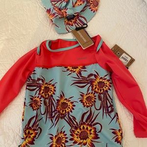 Patagonia water/sun shirt with matching hat